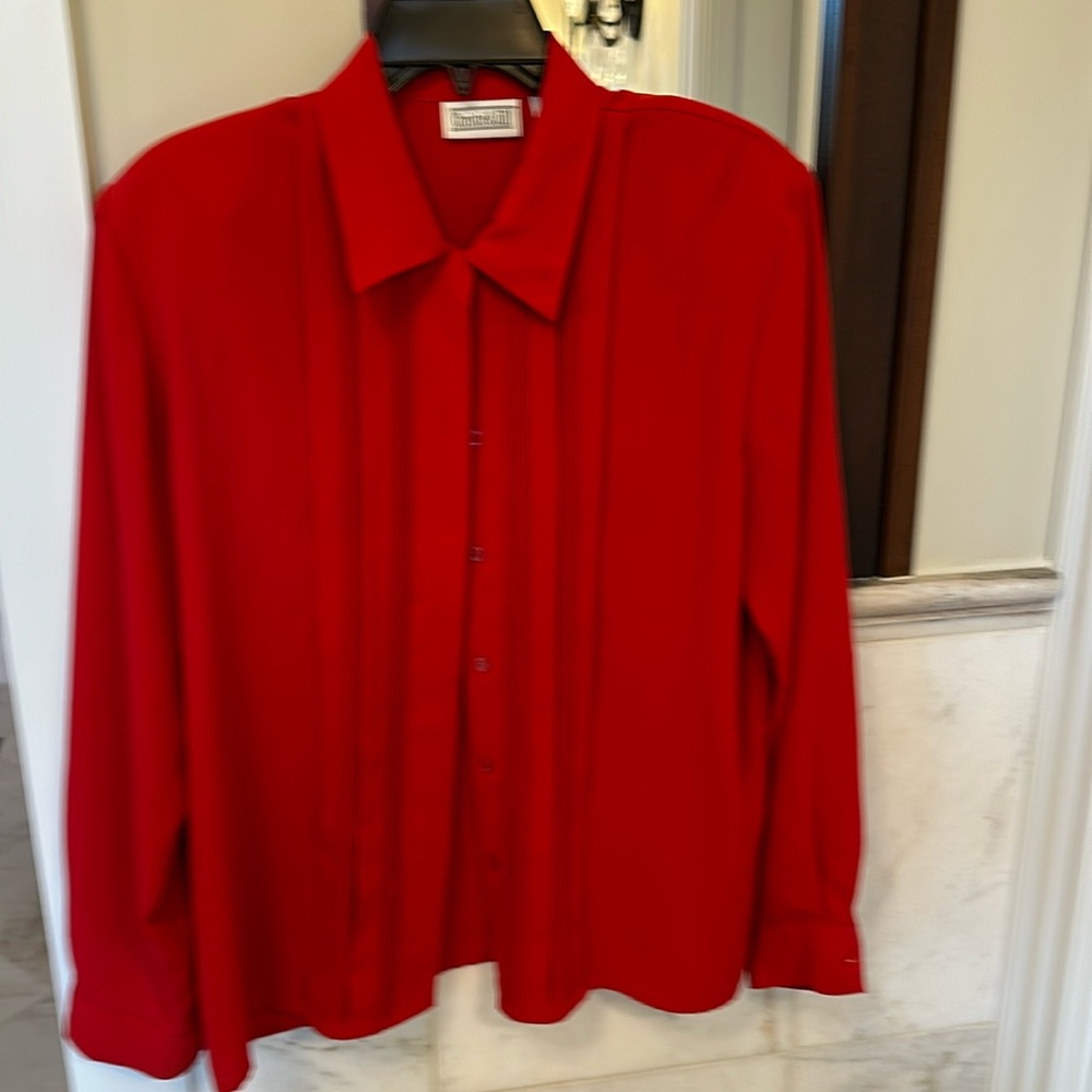 Christie & Jill woman’s red blouse